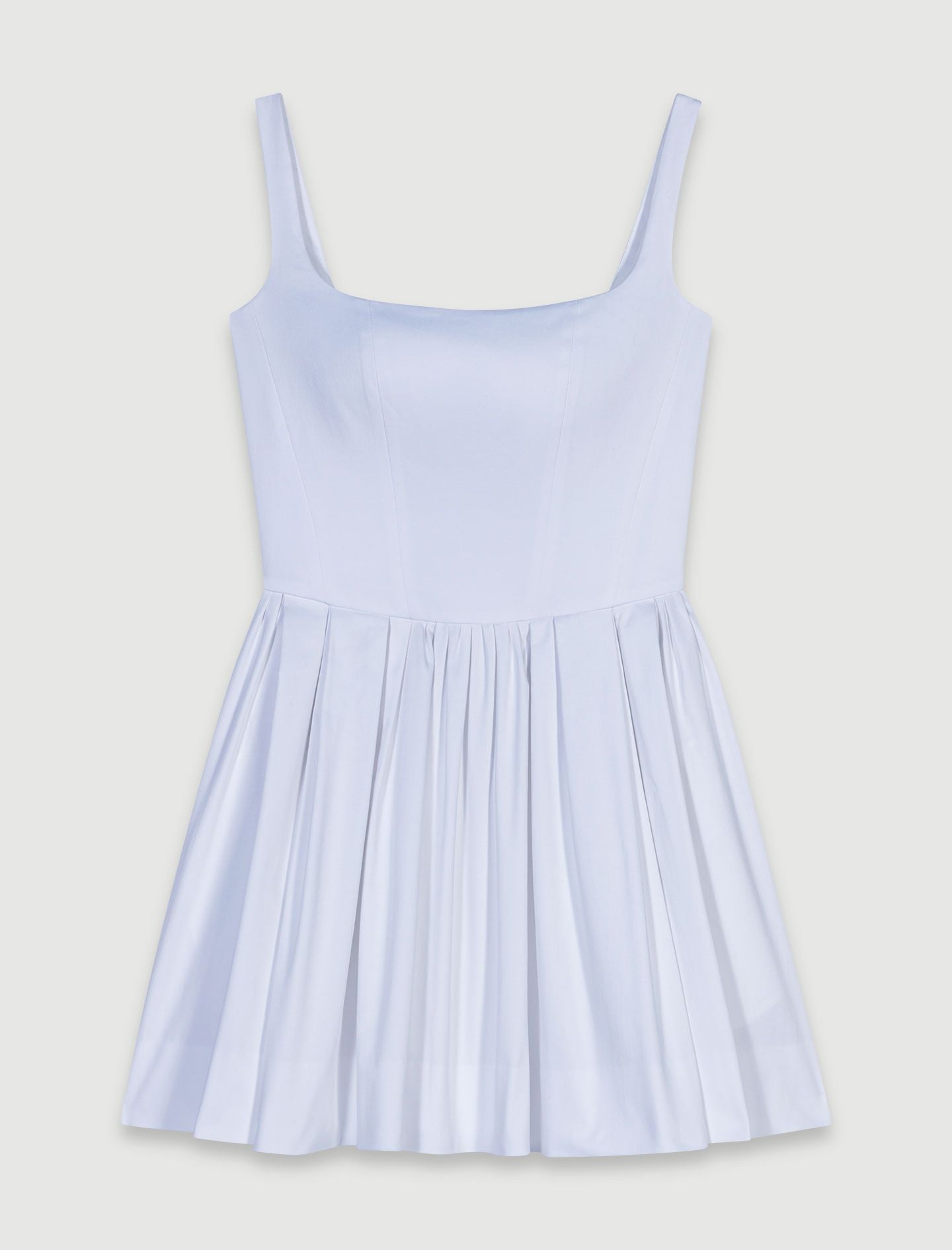 Đầm ngắn cotton xòe bồng